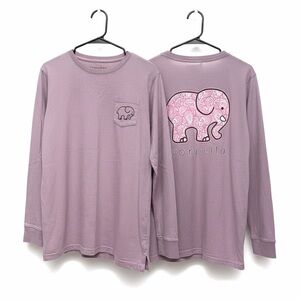 Ivory Ella Purple Long Sleeve Tee with Elephant Design